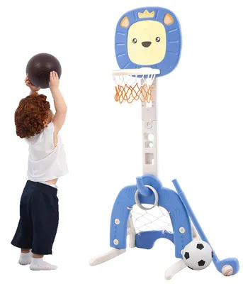 4-in-1 Basketballkorb für Kinder, höhenverstellbar, 122-150 cm