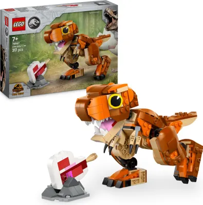Produktbild von LEGO Jurassic World Little Eatie: T.Rex, Bauspielzeug für Jungen und Mädchen ab 7 Jahren, Bauset mit Dinosaurier, Geschenk für Kinder, Modell mit beweglichem Maul, Kopf und Schwanz 76967