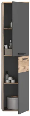 Produktbild von Hochschrank Mason BxHxT 37 x 152 cm x 24 cm Frontfarbe grau X12B8751