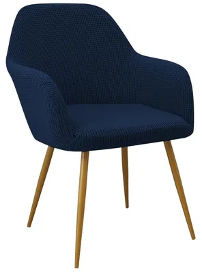 Obrázek produktu pro Potah na kancelářskou židli, tkanina Jacquard, elastický, tmavě modrá barva, 4 kusy