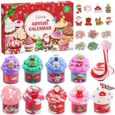 Productafbeelding van Slime-adventskalender 2026 voor kinderen - 24 dagen aftelbare slijm