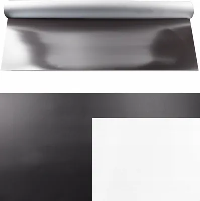 Produktbild von Magnetfolie 0,4mm stark – 100 x 61 cm (1m) – Weiß Matt – Flexible Magnetbahn zuschneidbar – Haftet auf Metall