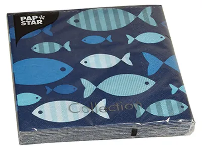 Obrázek produktu pro Papstar Servietten Blue Fish