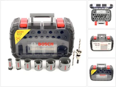 Zdjęcie produktu dla Zestaw otwornic Bosch uniwersalny bimetalowy zestaw dla elektryków 11-częściowy 22 - 64 mm ( 2608580885 )