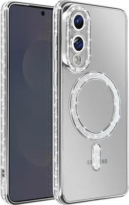 Immagine prodotto di Avizar, custodia MagSafe per Samsung Galaxy S25 Edge con bordo in strass, argento