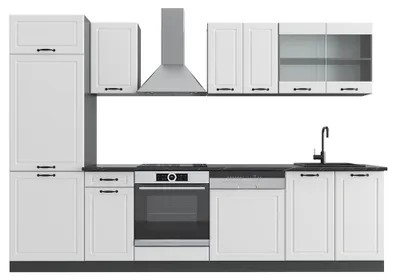 Produktbild von Küchenzeile Vicco R-Line Weiß Landhaus/Anthrazit 300 cm ohne Arbeitsplatte, Model 36658