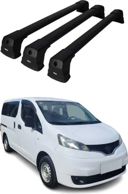 Produktbild von Dachträger Gepäckträger für Nissan NV200 2010-2023 Alu Schwarz 3x