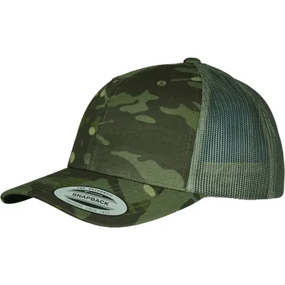 Produktbild von FLEXFIT 6606MC | Retro Trucker Multicam®, Snackback-Verschluss - Farbe: Multicam Tropic - Größe: One Size