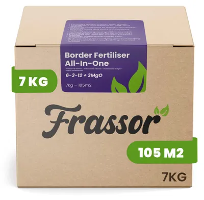 Produktbild von Border-Dünger All-in-One 7 KG – 105 m2 – NPK 6-3-12 + 3MgO + Chitin – Frassor