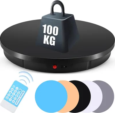 Obrázek produktu pro Otočný stojan na displej, otočný o 360°, napájený bateriemi, černý