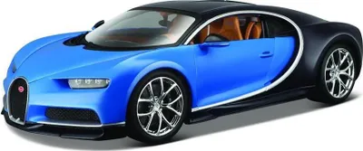 Obrázok produktu pre BBURAGO Bugatti Chiron, Model športového automobilu, predmontovaný, 1:18, Bugatti Chiron, Samec, Čierna, Modrá