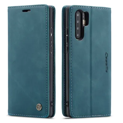 Immagine prodotto di Custodia Huawei P30 Pro, Custodia retrò in Finto cuoio, tasche per carte, chiusura magnetica, custodia con funzione stand per Huawei P30 Pro blu