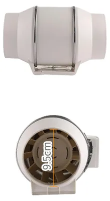 Obrázok produktu pre Trubkový ventilátor, montáž do potrubia, vysoký prietok vzduchu, HF150mm