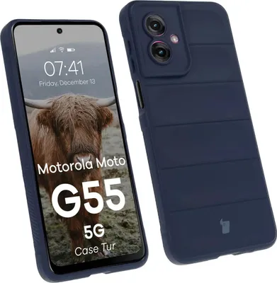 Produktbild von Robuste Handyhülle für Motorola Moto G55 5G, Bizon Case Tur, Dunkelblau