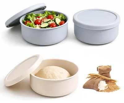 3er-Set Pizzaballenbox 700 ml Ø 14,5 cm, luftdicht