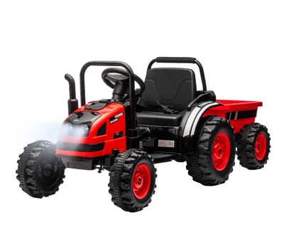 Zdjęcie produktu dla Milly Mally Pojazd na akumulator Traktor z przyczepą Farmer Red