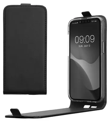 Produktbild von kwmobile Schutzhülle kompatibel mit Apple iPhone 17e / iPhone 16e - Hülle Handy - Flip Case Handyhülle Schwarz