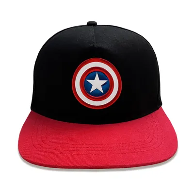 Produktbild von Marvel Captain America Snapback Cap  Schwarz Logo