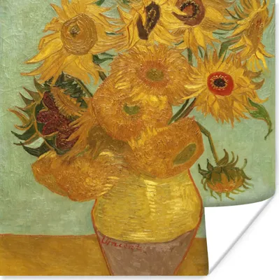 Produktbild von MuchoWow® Poster Sonnenblumen - Vincent van Gogh 50x50 cm - Wohnzimmerdekoration