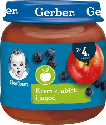 Zdjęcie produktu dla Nestle 5900452071021, Jabłko, 125 g, Słoik, 4 mies., Barwnik, Środek konserwujący, 205 kJ