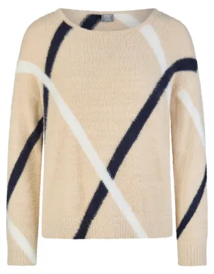 Produktbild von Rabe Pullover mit Argyle-Muster, oversized Passform, Beige, Größe 40