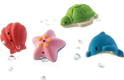 Produktbild von PlanToys Holzspielzeug Badeset Meeresleben