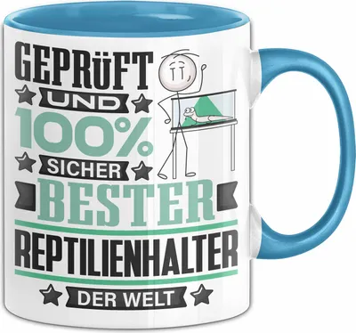 Produktbild von Reptilienhalter Geschenk Lustiger Spruch für Reptilienhalter Geschenkidee Bester Reptilienhalter Der Welt (Blau)