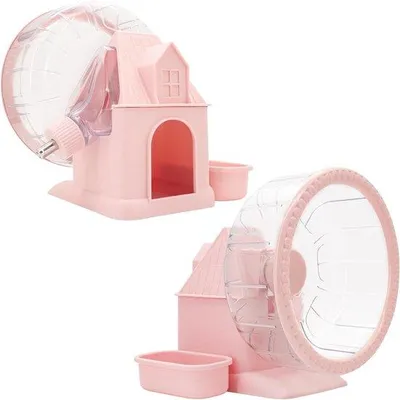 Produktbild von 4in1 Hamsterlaufrad mit Wasserflasche und Zubehör für kleine Nagetiere