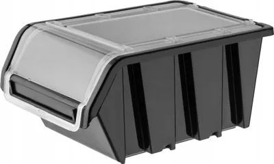 Obrázek produktu pro KADAX box na nářadí "Gusum", úložný box s poklopem z PP plastu, černý, 1 kus, 49x29,8 cm