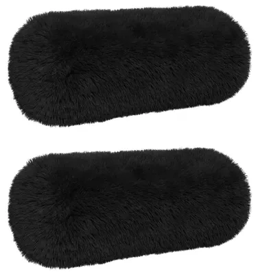 Produktbild von vidaXL Kissenbezug 2 pcs HEERLEN Schwarz Ø 15 x 40 cm PV Fleece