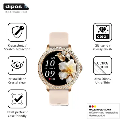 Produktbild von 6x Schutzfolie für CHOOSETIME BW1845 klar Displayschutzfolie Folie Display Schutz dipos