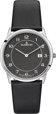 Produktbild von Dugena Herrenuhr Modena XL, Quarz, Edelstahl, Mineralglas, Lederarmband, 3 bar