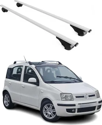 Produktbild von Dachträger Gepäckträger für Fiat Panda 2012-2025 Grundträger Metall Silber 2tlg