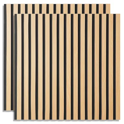 Obrázok produktu pre Homestyle4u Akustické panely drevo 60x60 cm sada 2 nástenných panelov obývacia izba stropné panely obloženie stien