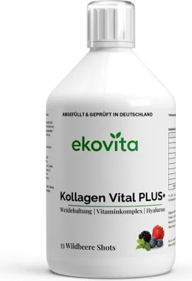 Produktbild von Collagen Vital PLUS+ Shots (1500 DA) - Wild Berry - 500ml