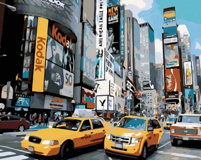 Produktbild von Diamondi - Diamond painting - STRAßE IN NEW YORK, 40X50 cm, ohne Keilrahmen