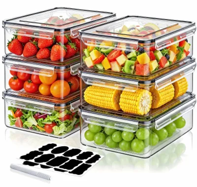 Vorratsdosen 6er-Set 1000 ml, Kunststoff, stapelbar, luftdicht