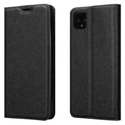 Produktbild von Cadorabo Hülle für Google PIXEL 4 Schutz Hülle in Schwarz Handyhülle Etui Case Cover Magnetverschluss