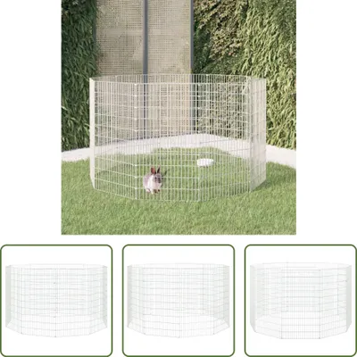 Immagine prodotto di The Living Store Recinto ruspante 10 pezzi 54x100 cm Ferro zincato