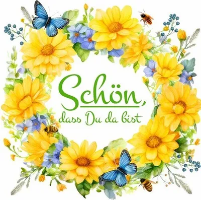 Produktbild von 20 Servietten Schön in yellow Summer Wreath - Schön im gelben Sommerkranz 33x33cm