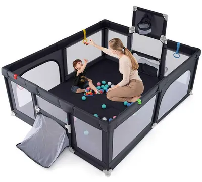 Immagine prodotto di Recinto per bambini, modello B0G4M11FHB, dimensioni 188 x 157 x 100 cm, colore grigio