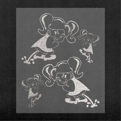 Produktbild von Sticker Aufkleber Monella Silber 14 x 16 cm