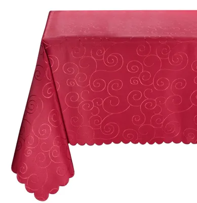 Tischdecke Damast Ornamente 130x160 cm Bordeaux