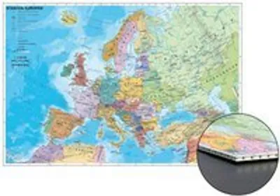 Produktbild von Staaten Europas zum Pinnen auf Wabenplatte, Planokarte