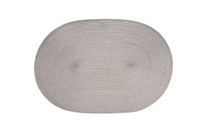 Image de Continenta Set de table ovale, set de table, set de table, tapis de table, dessous de plat, plastique, 45 x 31 cm, gris, 6612