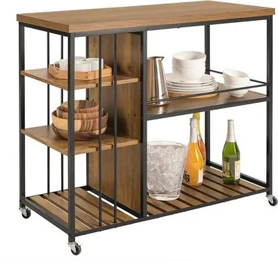 Immagine prodotto di Carrello da portata marrone in MDF, 110 cm