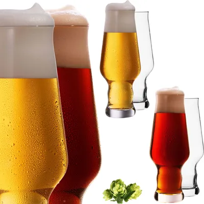 IMPERIAL glass Hoge tarweglazen van kristalglas, set van 6 stuks, 500 ml ( max. 680 ml), vaatwasmachinebestendig, bierglazen Pilsner
