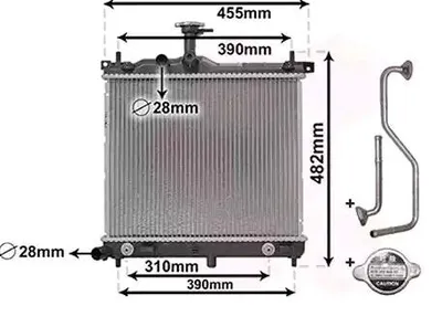 Produktbild von VAN WEZEL 82002292 Kühler Wasserkühler Motorkühler für HYUNDAI i10 (PA)