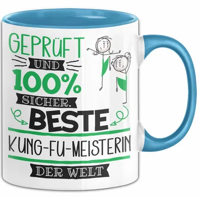 Produktbild von Beste Kung-Fu-Meisterin Der Welt Tasse Geschenk für Eine Kung-Fu-Meisterin  Und Sicher Geschenkidee Geburtstag Weihnachten (Blau)