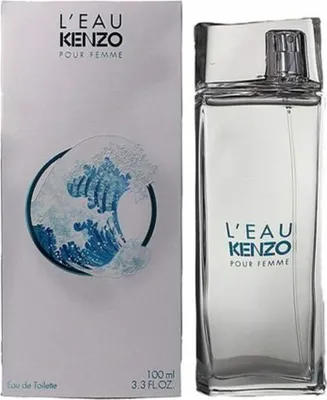 Productafbeelding van KENZO L'Eau, damesparfum, 100 ml, niet navulbare fles, geur: groene peper, lotus, munt, yuzu, cederhout, witte muskus, spray